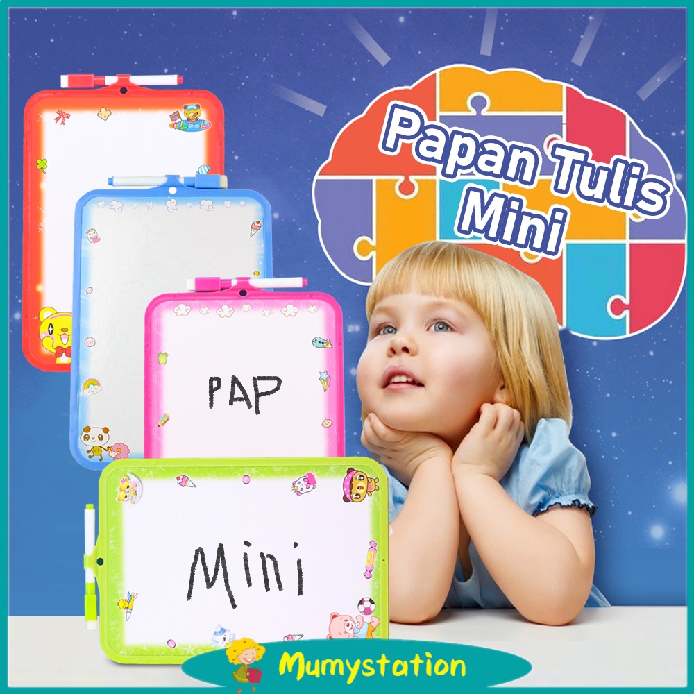 Mumystation mini whiteboard / papan tulis mini untuk anak