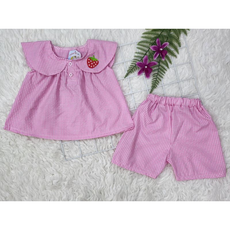 Baju bayi perempuan Stelan Berry