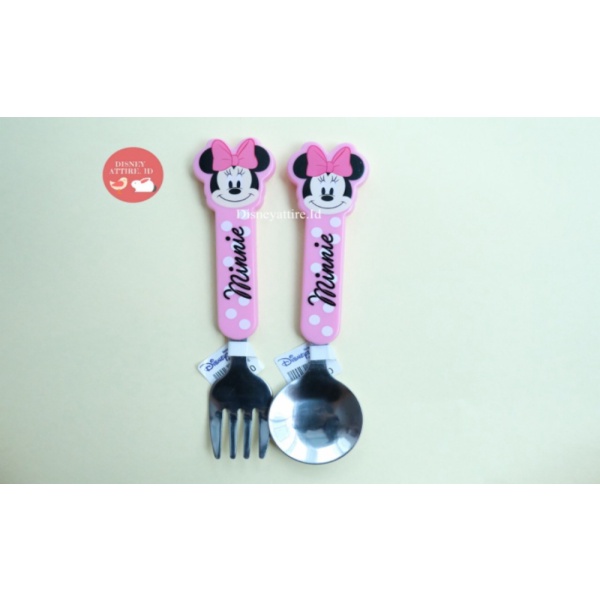 

set original Diskon Promo Peralatan sendok makan mouse garpu disneyland stor minnie