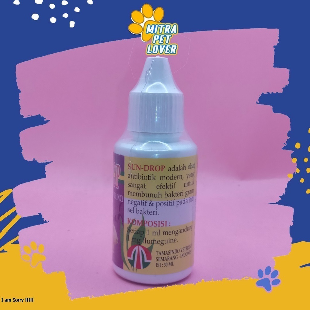 ANTIBIOTIK KELINCI - SUNDROP 30ML - OBAT UNTUK MEMBUNUH BAKTERI NEGATIF POSITIF PADA RABBIT AMAN OBAT TETES - MURAH ASLI GARANSI KUALITAS ORIGINAL - PET ANIMAL HEALTHCARE &amp; VETERINARY TAMASINDO OBAT KESEHATAN &amp;  VITAMIN TERNAK HEWAN  MITRAPETLOVER