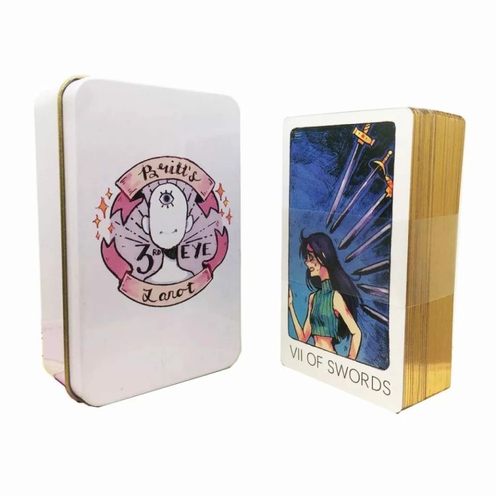 Play Britt'S 3Rd Eye Tarot Dengan Kotak Kaleng Pinggiran Gold