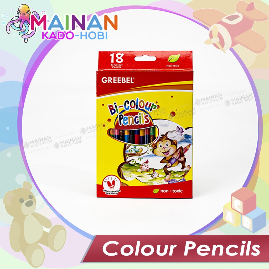 COLOUR PENCILS ALAT TULIS STATIONERY SET BELAJAR ANAK MEWARNAI DRAWING