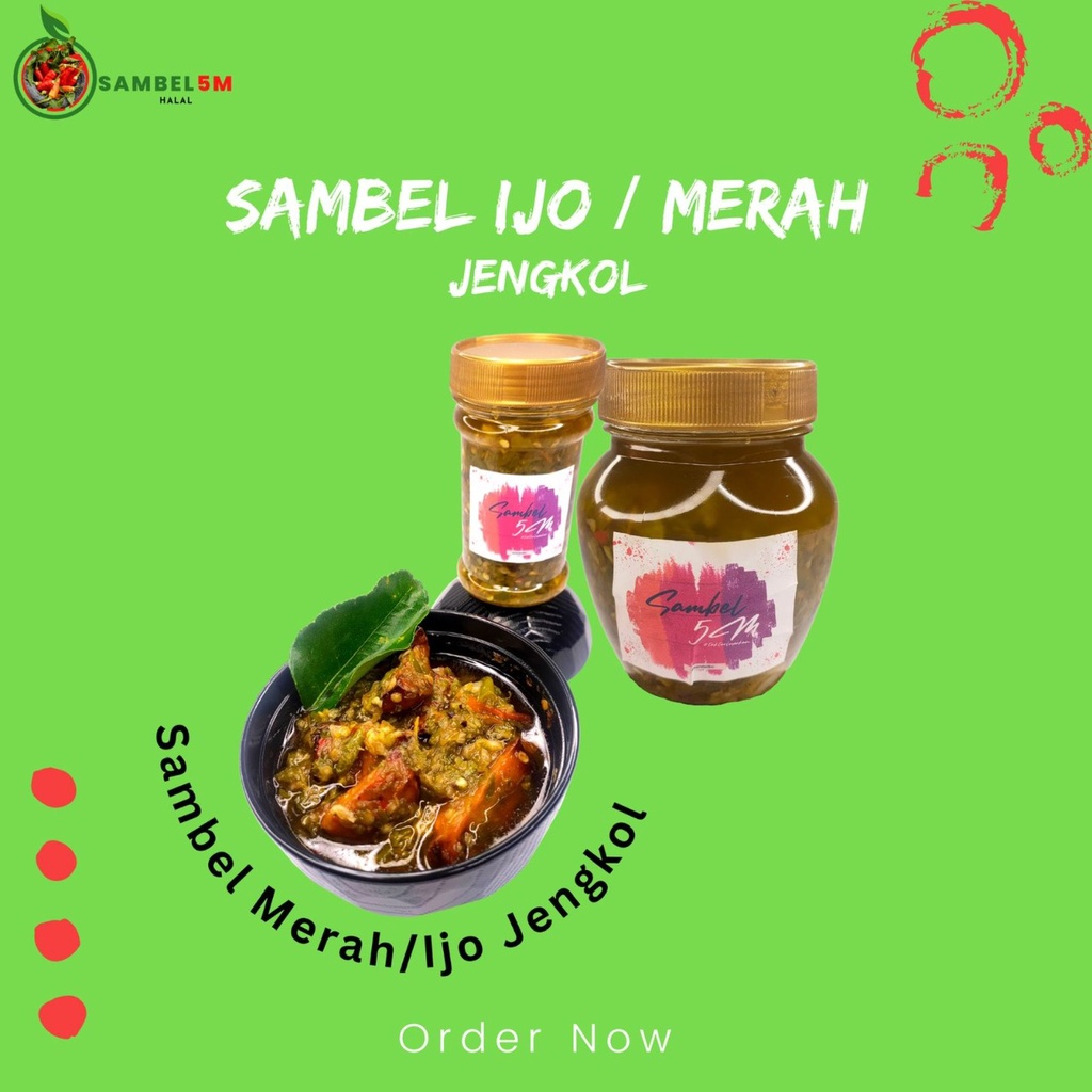 

SAMBEL 5M SAMBEL MERAH SAMBEL IJO JENGKOL UKURAN 200ML #TAKTERLUPAKAN MANTEP