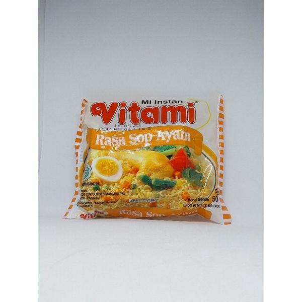 

Mie Instan Vitamie Rasa Sop Ayam 50g ( 5 Bungkus )