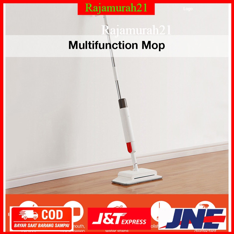 Derma Water Spray Mop Sweeper Sapu Pel 2 in 1 - DEM-TB900 - White - XOHX31WH