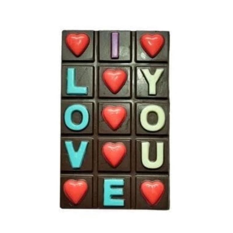 

cokelat bar motif I LOVE YOU