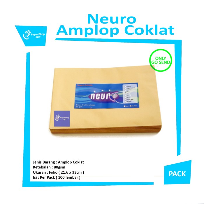 

✨NEW✨ - KHUSUS GOSEND!!! Amplop Coklat Ukuran Folio Neuro