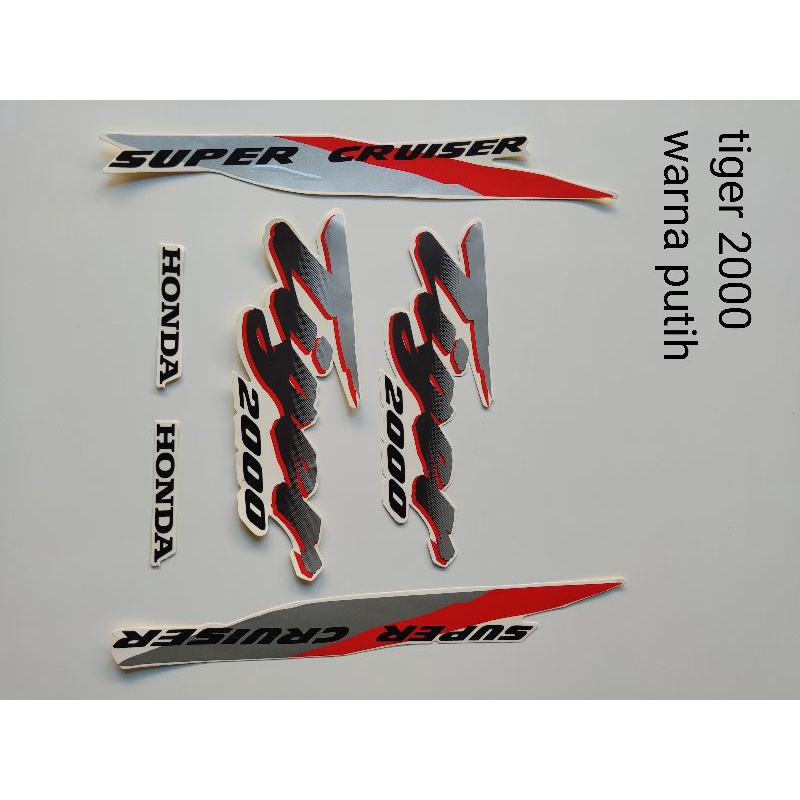 STRIPING ORI HONDA TIGER 2000)Putih