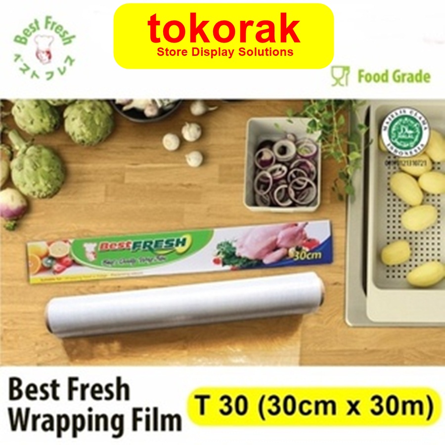 BESTFRESH PLASTIK WRAPPING FILM 30 CM x 30 M BEST FRESH MAKANAN