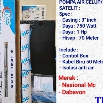 Pompa Air Satelit/Celup 3 Inch 1Hp 70 Meter-Nasional/Dabavon