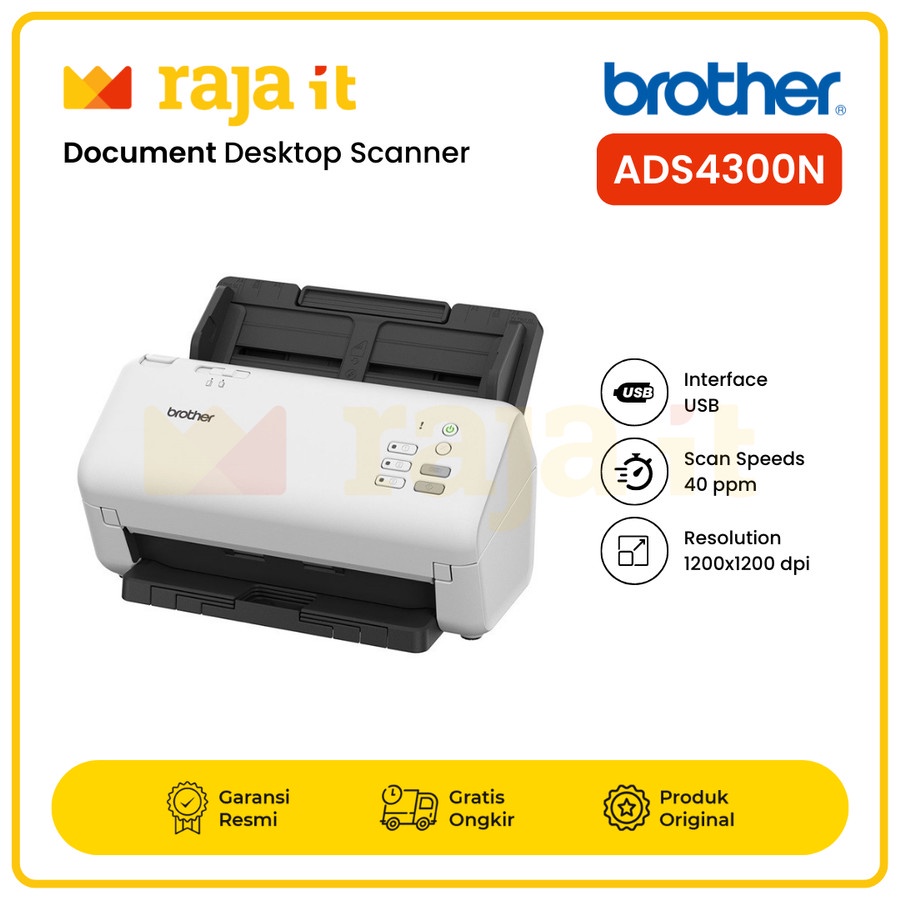 BROTHER Scanner ADS4300N Scanner Brother Network ADS 4300N ADS 4300 N