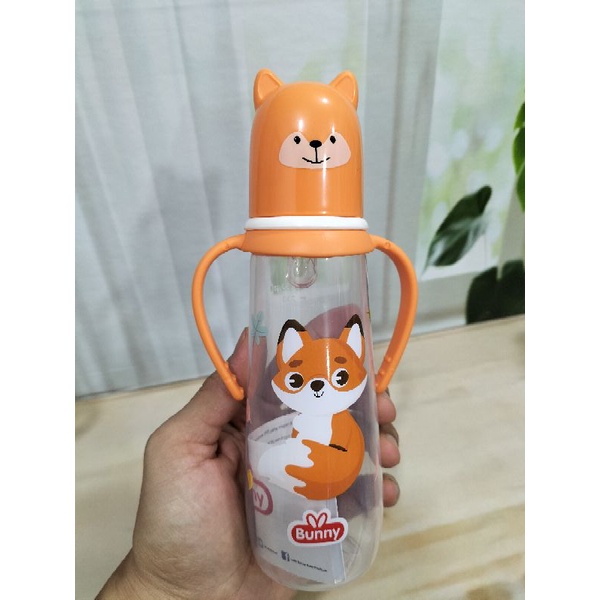 Paket Botol Susu Karakter Lucu(Botol+Nipple+Gagang+Sedotan)BPA Free 250 Ml/125 Ml 2418