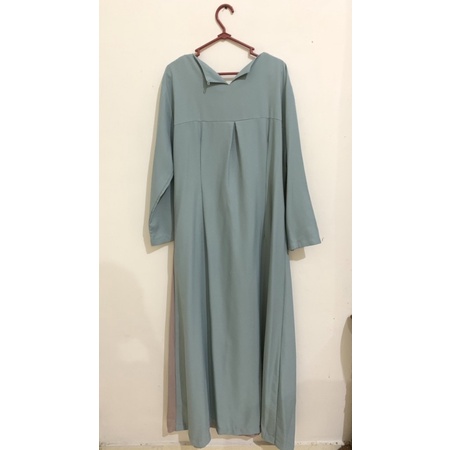 PRELOVED Gamis Moscrepe Hijau Tosca