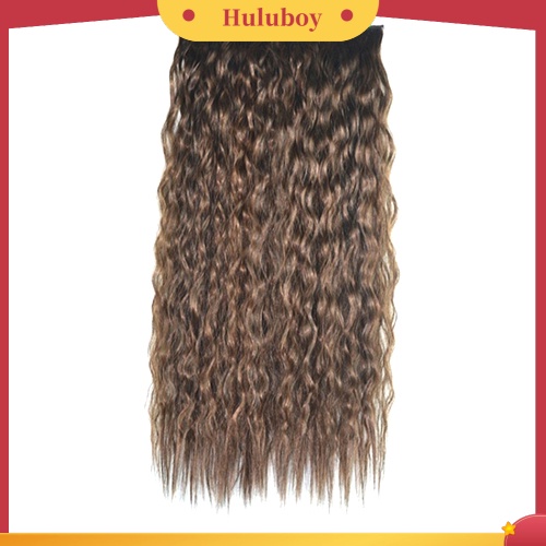 Rambut Extension Model Klip Panjang Keriting Gelombang Warna Gradasi Ukuran 60cm Untuk Wanita