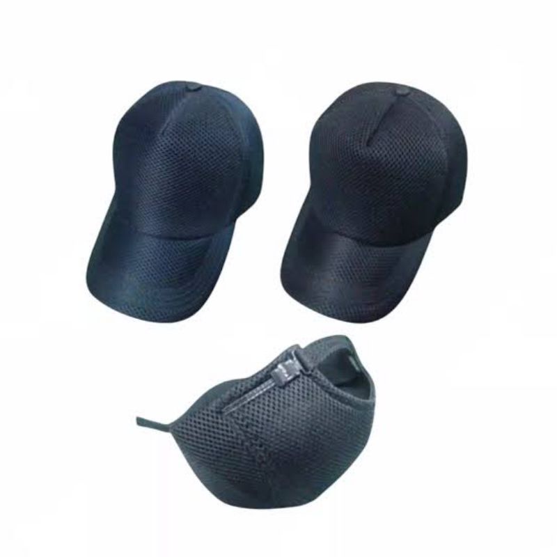 Topi double mess polos topi jaring polos murah
