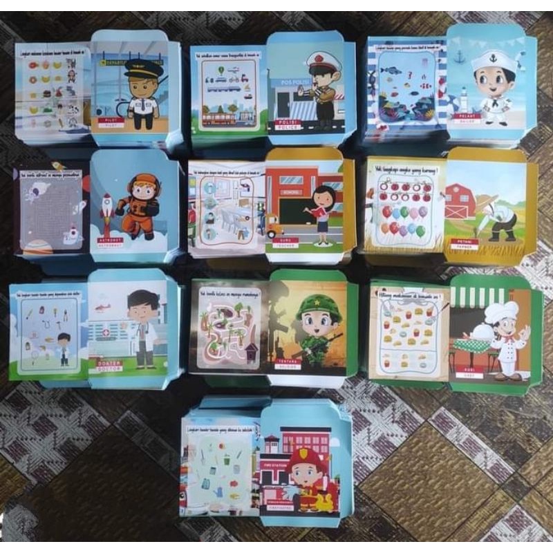 

(100 lembar) belum di lem, amplop lebaran medium motif profesi, free plastik