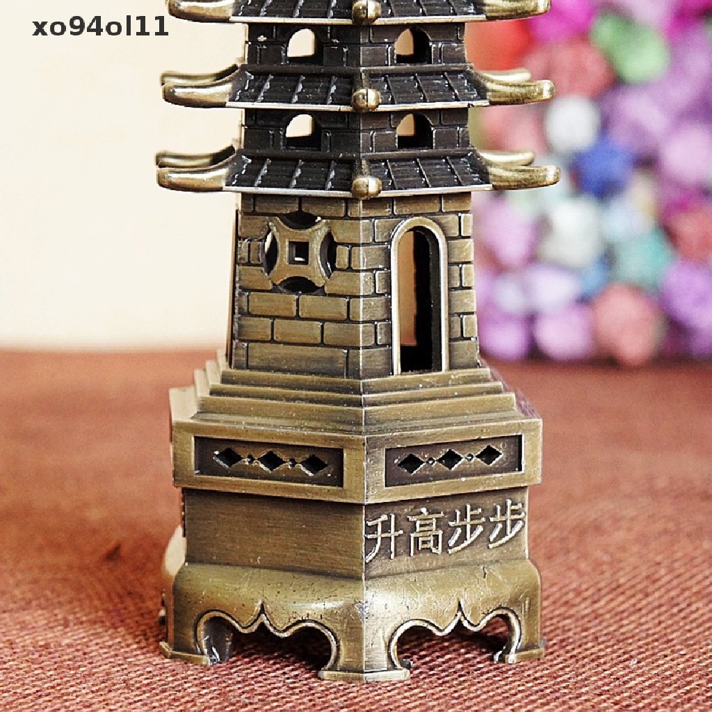 Xo Paduan Seng Feng Shui Pendidikan Tower Tingkat Wen Chang Pagoda Desktop Ornamen OL