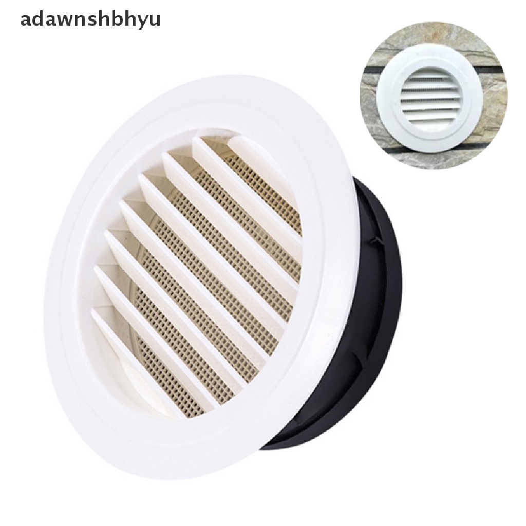 Adawnshbhyu Exterior Wall Air Vent Grille Kisi Ventilasi Udara Exhaust Bulat Plastik Ducg ID