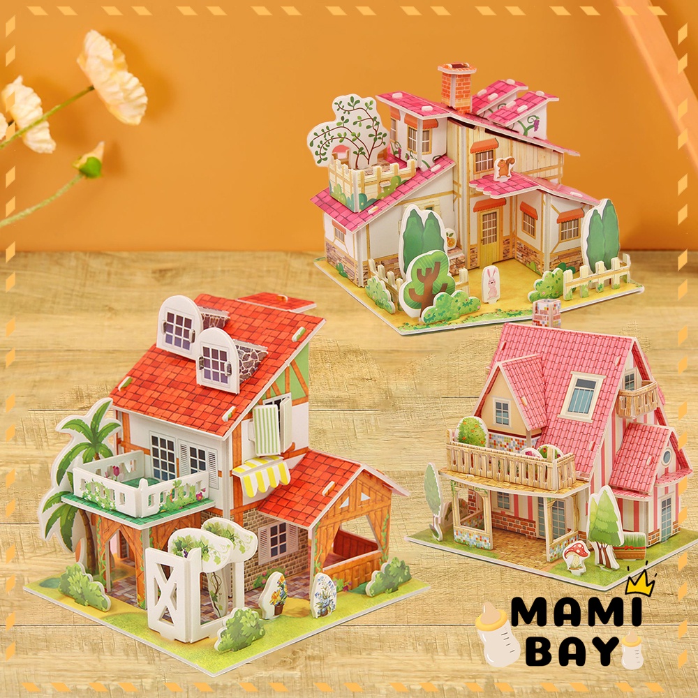 Mamibayi Mainan Puzzle 3D DIY Puzzle Edukasi Kreatif Anak