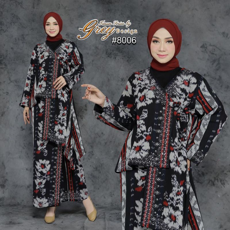 [8006] Stelan Rok Tenun Full Payet Tali Samping Kancing Dalam Bisa Busui // Baju pesta // Baju Wisuda // Kebaya Modern // By Grey Design