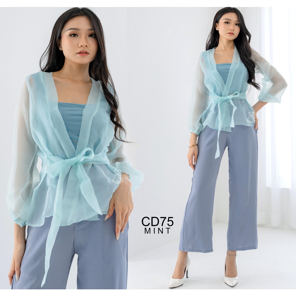 SEOLA - CD75 - Outer Blazer Organza Casual