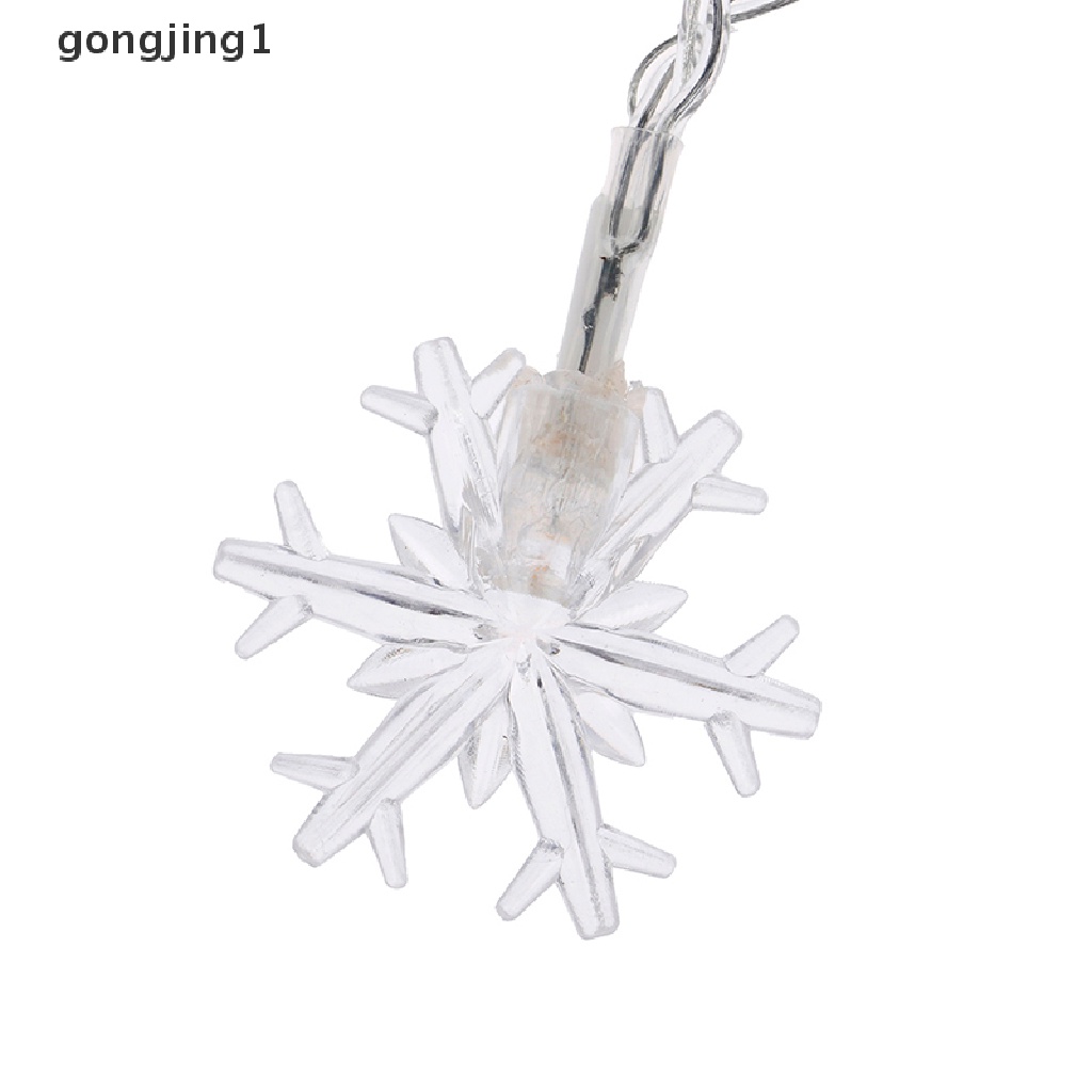 Ggg 3m Dekorasi Natal Snowflake String Lights Xmas Garland Liburan Tahun Baru Led Light Fairy Lights ID