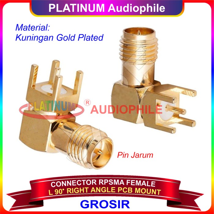 Konektor RPSMA Female PCB Mount A-4 Siku L 90 Right Angle Jack PCB RF Adapter Modem Wifi Router