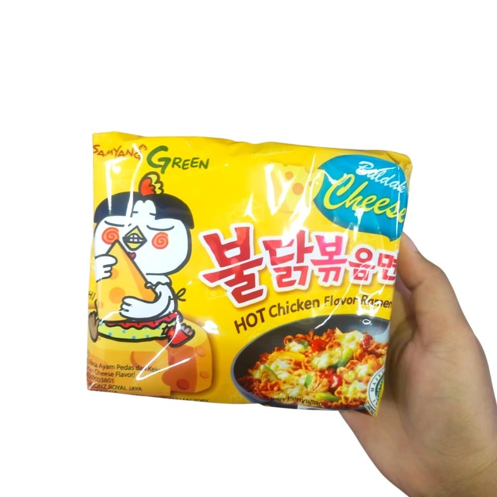 

Samyang Green Buldak Cheese / Extra Hot / Carbo Mie Korea Rasa Ayam Pedas dan Keju Hot Chicken Ramen