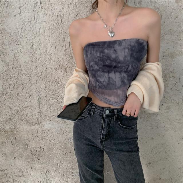 Suhao setelan jas one-piece gesper longgar lengan panjang jaket sweater wanita gaya Korea gaya asing selendang pendek jaket cardigan kecil trendi