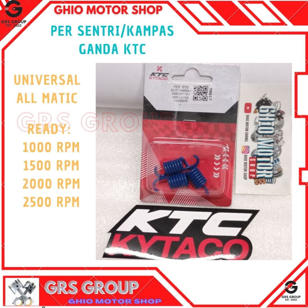 PER SENTRI KTC ORIGINALBEAT VARIO PCX NMAX AEROX LEXI PER KAMPAS GANDA VARIO/PER KAMPAS GANDA VARIO PCX ADV NMAX LEXI MIO M3 /PER SENTRIFUGAL BEAT KARBU BEAT FI BEAT STREET MIO SPORTY MIO J 1000 1500 2000 2500 RPM GHIO MOTOR SHOP