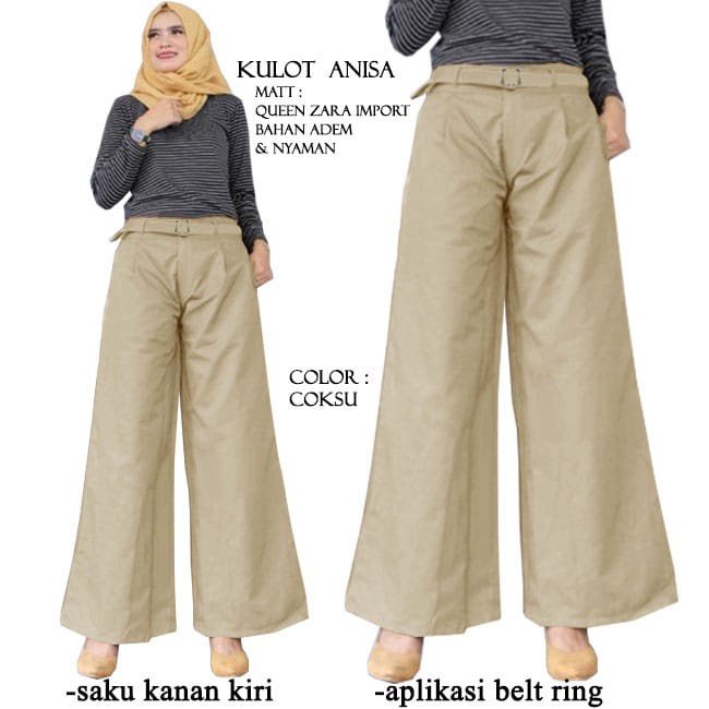 PIK - Kulot Anisa Jumbo XL (55729), XXL (57357)/ Celana Kulot Jumbo/ Celana Wanita