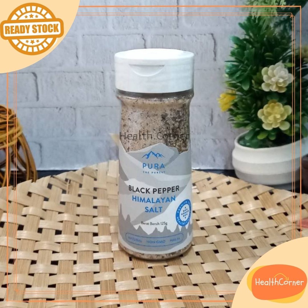 Pura Himalayan Salt Pepper - Garlic Himalaya 125gr Garam Himalaya Natural Garam Rendah Lemak