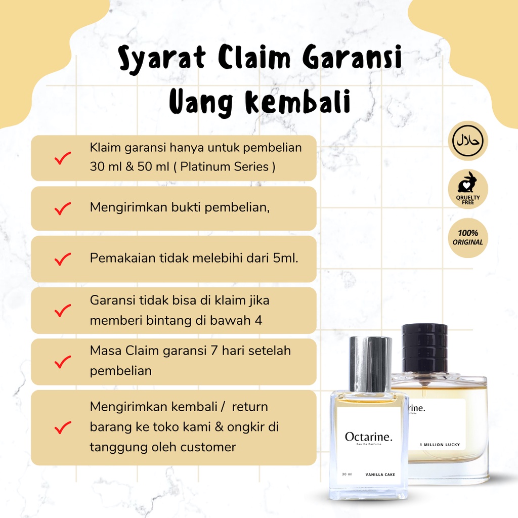 Octarine - Parfum Wanita BEST SELLER Tahan Lama Aroma Lembut Fresh Elegan Sexy | Parfume Pria Farfum Perfume Minyak Wangi Cowok Cewek Murah inspired Original