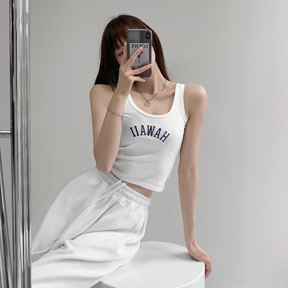 【 Bra Mall 】BM-359 Hawaii Summer Tanktop With Cup Bra