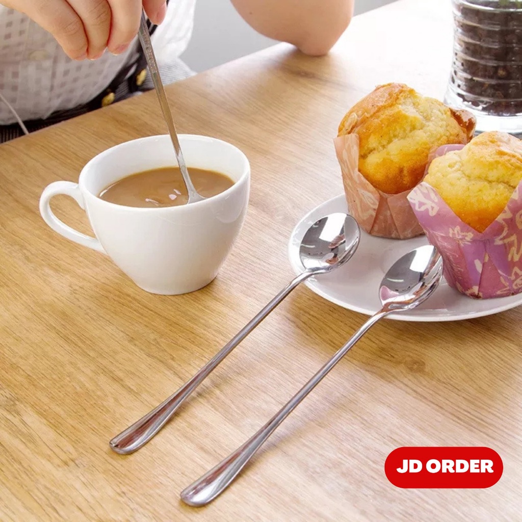 Sendok Teh Gagang Panjang Long Handle Tea Spoon Stainless Steel