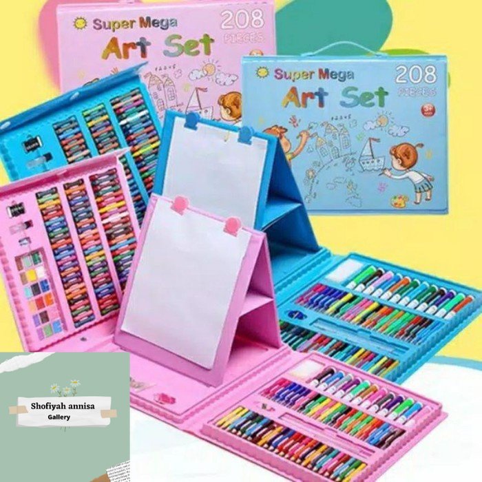 

Crayon Set 208 Pcs Pensil Warna Alat Lukis Gambar Kado Anak Gift Set