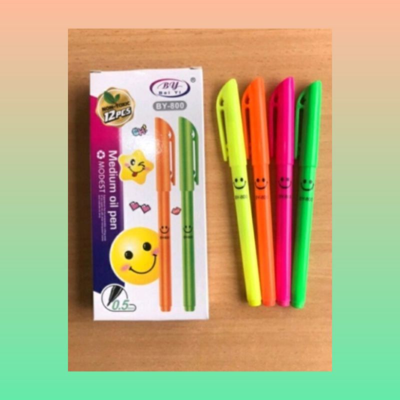 

pulpen gel bolpoint pena smile