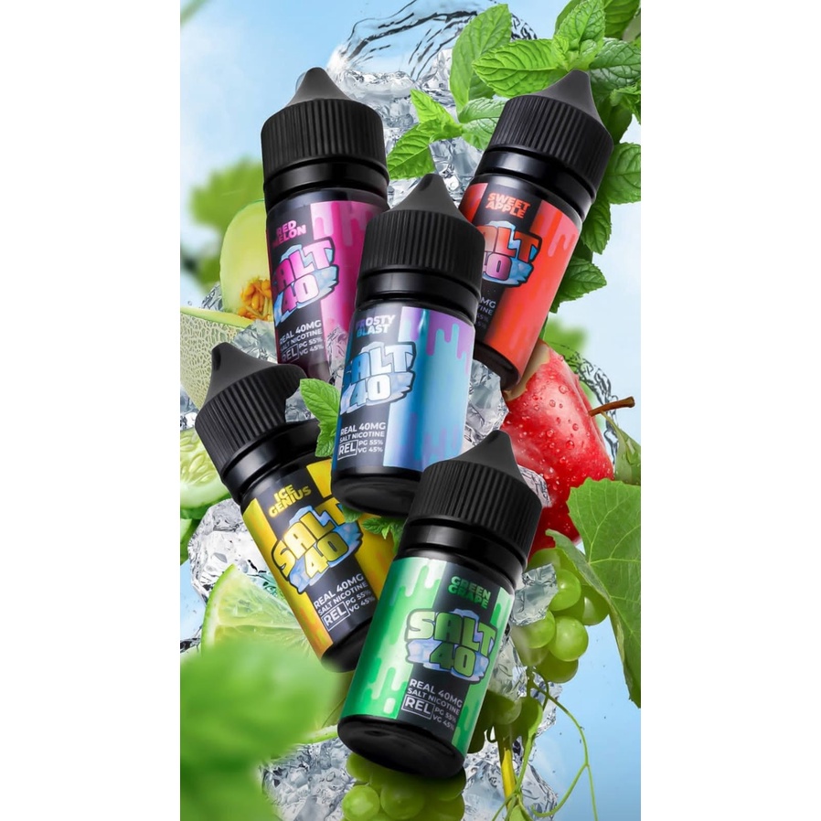 Salt 40 Ice Genius Salt Nic 30ML authentic by J99 Vape x VPacker / Salt40