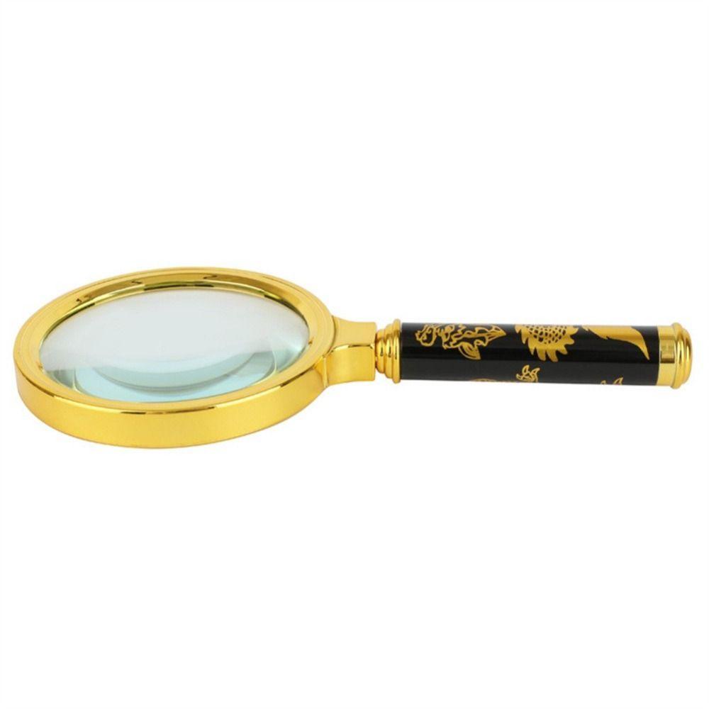 Nickolas1 Handheld 10X Magnifying Glass 60mm 80mm 100mm Portable Untuk Membaca Koran Perhiasan Kaca Optik