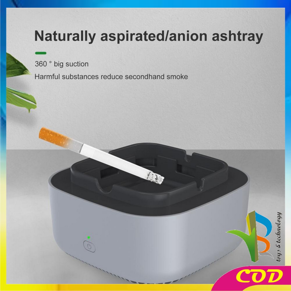 RB-C509 Asbak Pembersih Udara Ion Negatif Multifungsi / Tempat Abu Rokok Otomatis Tanpa Asap / Purifier Smoke Ashtray Cleaner