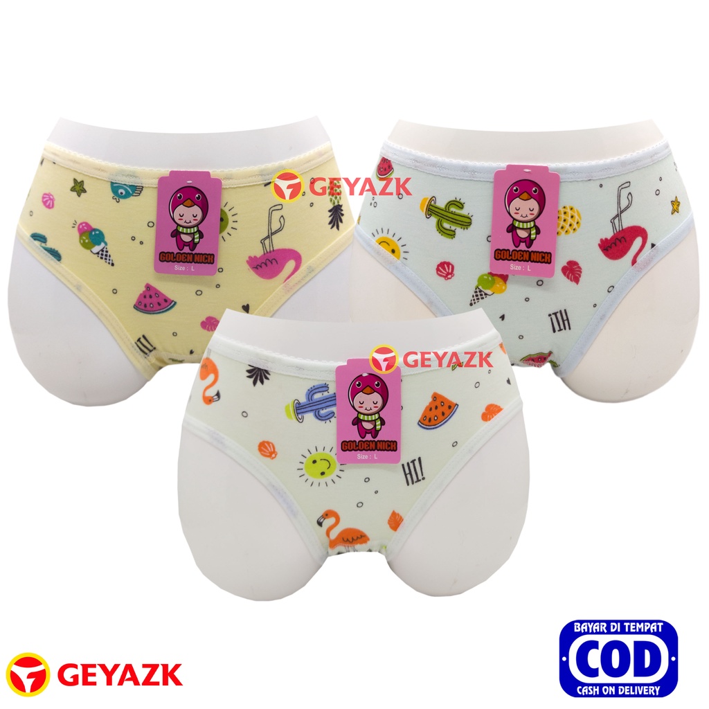 3 Pcs Celana Dalam Anak Perempuan Cd Motif Anak Cewek