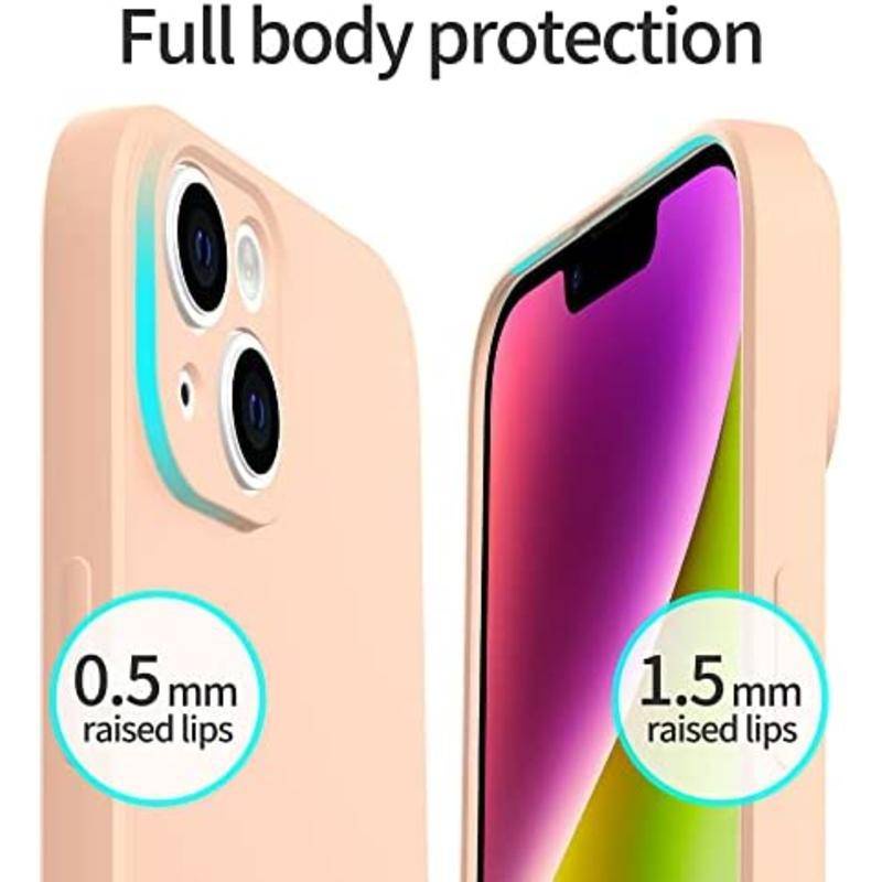 IPHONE Casing Silikon Cair Untuk iPhone14 13 12 11 Pro Max Full Body Pelindung Cover Shockproof Slim Phone Case Anti Gores Lembut Lapisan Microfiber Untuk iPhone14 iPhone13