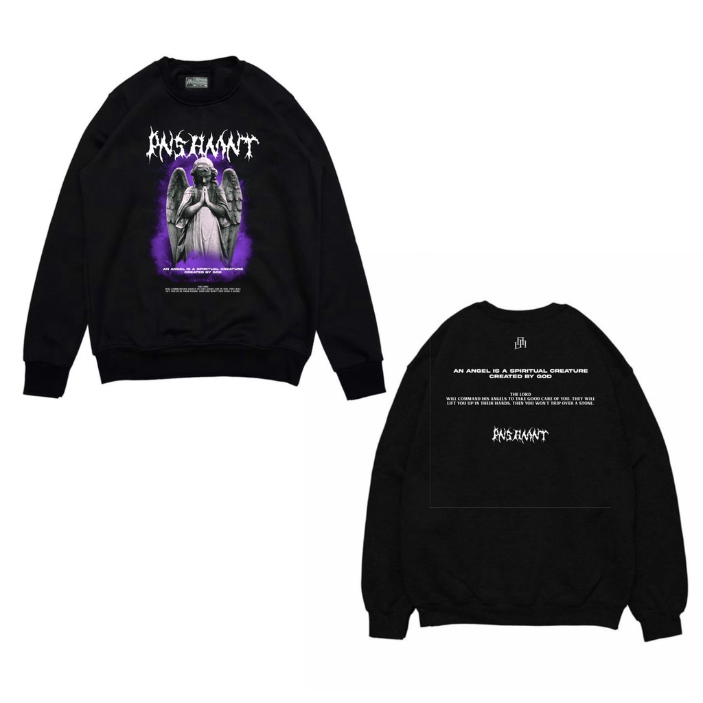 CREWNECK ORIGINAL PUNISHMENT SPESIAL ART BLUE DARK STREEWEAR OVERSIZE BLACK