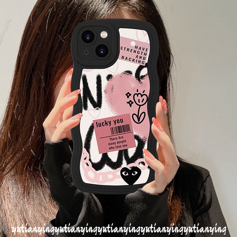 Case Untuk Samsung A04 A04 A04s A03s A13 A50s A03 A23 A04E A02s A52 A12 A20s A50 A53 A32 A51 A22 A30 A20 A31 A30 A52s A11 A21s A33 Comme des Garcons Graffiti Love Heart Soft Flower Case