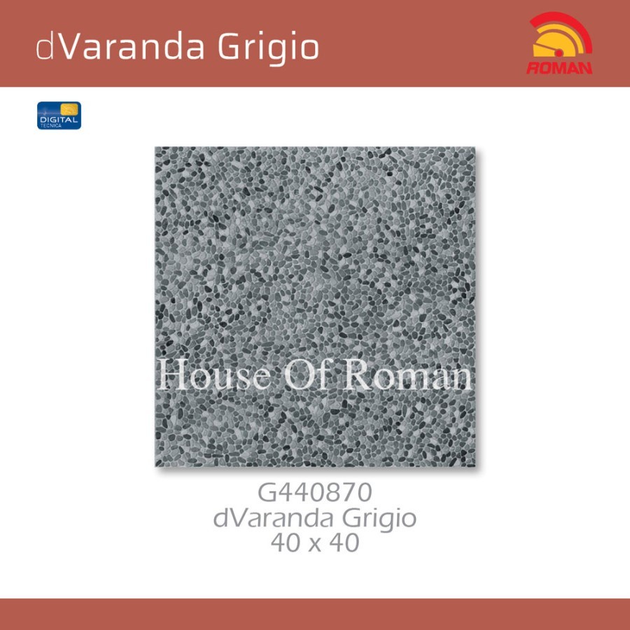 ROMAN KERAMIK DVARANDA GRIGIO 40X40 G440870 (ROMAN HOUSE OF ROMAN)