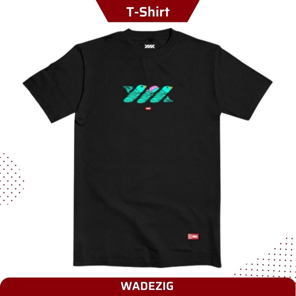 WADEZIG T - Shirt Black Kasual / Kaos Wadezig Hitam / Kaos Kasual  - A06