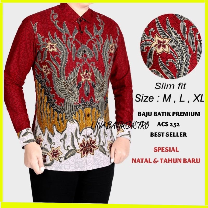 FOYL122 KEMEJA BATIK PRIA SLIMFIT MEWAH UNIK BAJU BATIK PRIA BEST SELLER PREMIUM KEMEJA BLD JAKARTA