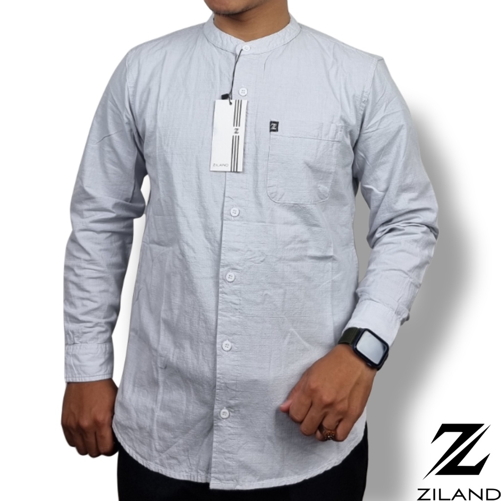 Kemko Dewasa ZILAND 010 Kemeja Koko Pria Lengan Panjang Polos Katun Sigaret Premium Ada Ukuran Jumbo High Quality