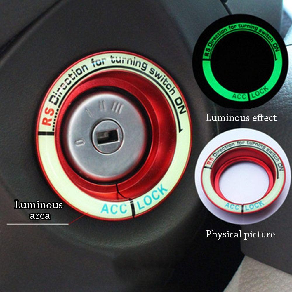 Preva Ignition Switch Sticker Kualitas Tinggi Aksesoris Hias Dekorasi Mobil Lubang Cincin Decal