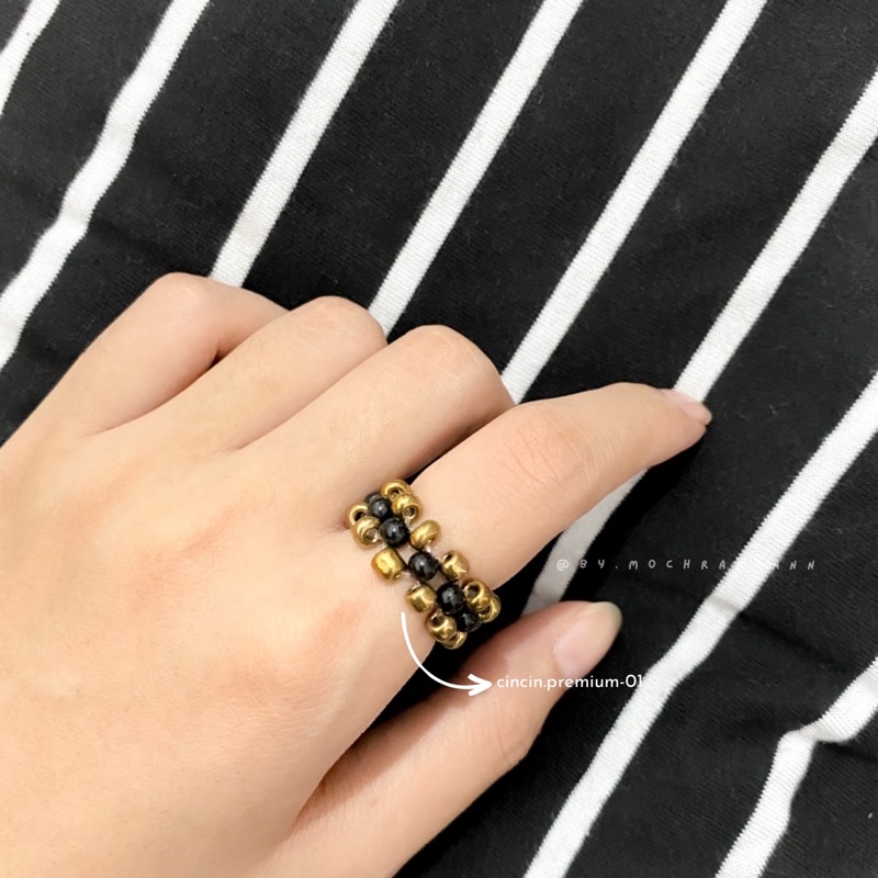 cincin beads ring premium / cincin manik-manik / beads ring korea